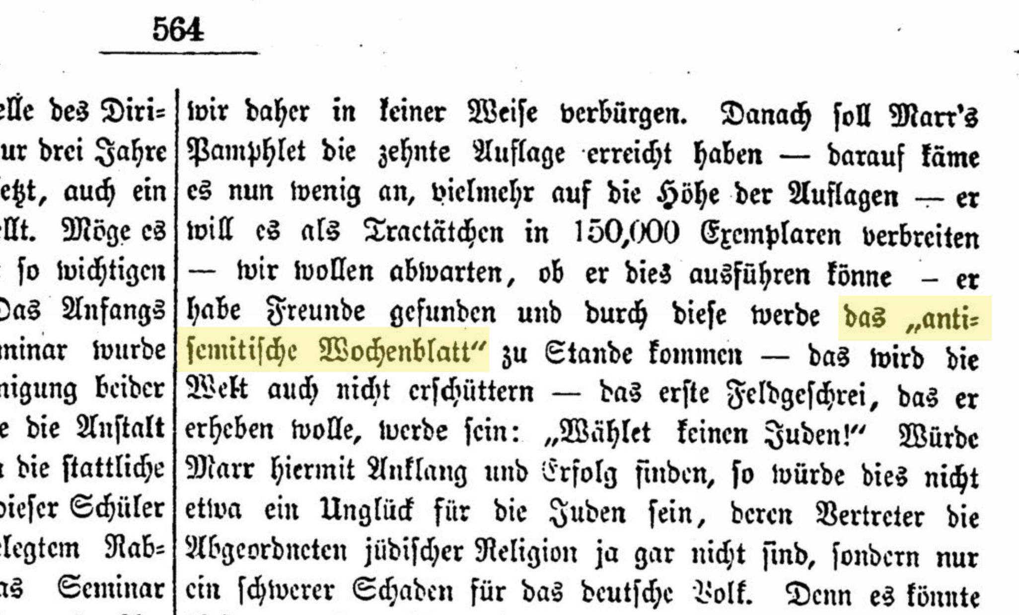 Allgemeine Zeitung des Judenthums</I>, 2/09/1879 p. 564