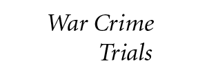 War Crimes Tribunals