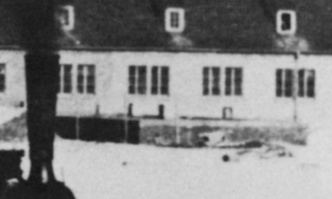 Ground view, detail, Krema II at Auschwitz-Birkenau