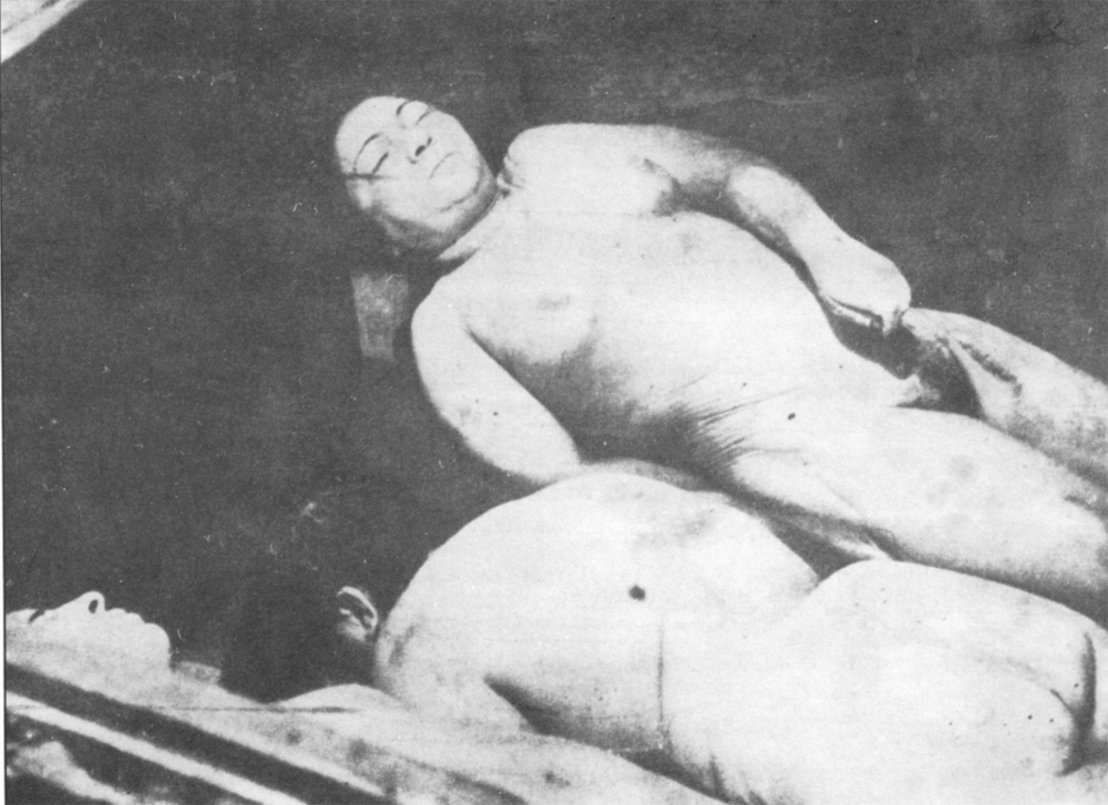 Female corpses in vat