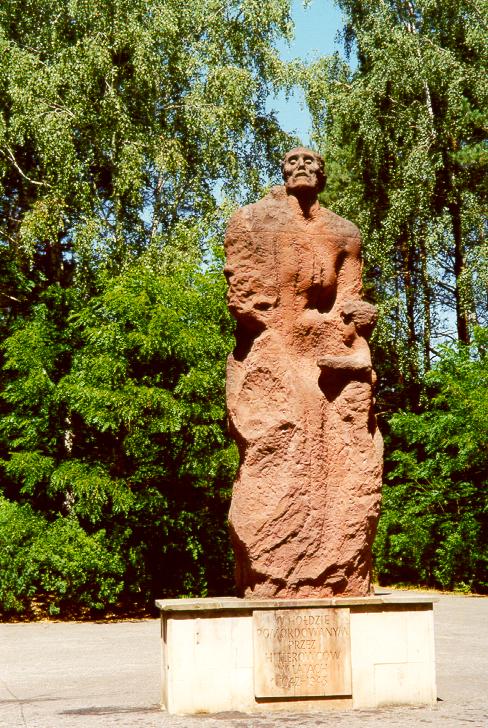 The memorial at the site of the gas chambers