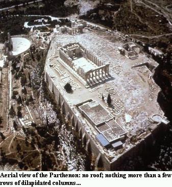 Aerial view of the Parthenon