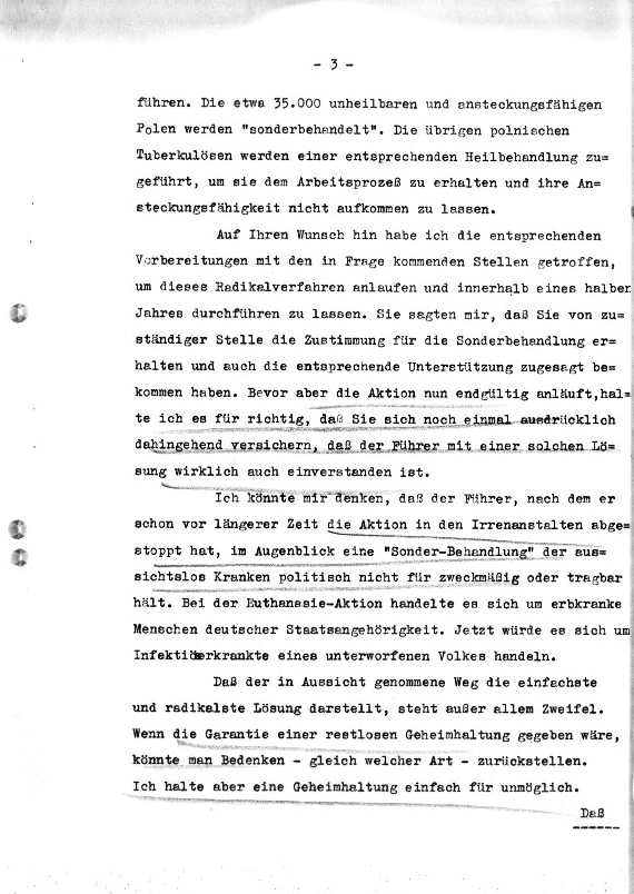 Fac-Simile: Blome à Greiser le 18 novembre 1942, page 3