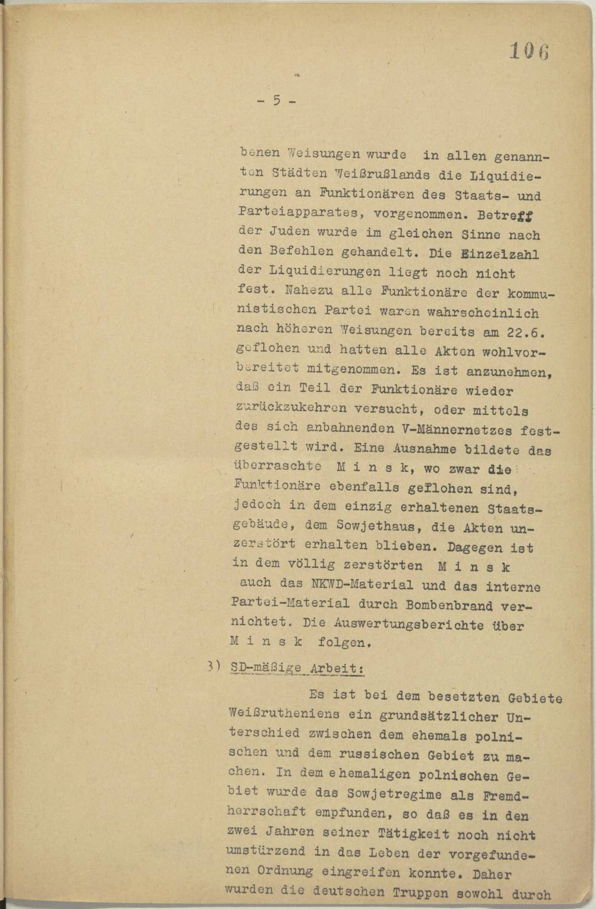 Page 5 du rapport du 9 juillet 1941