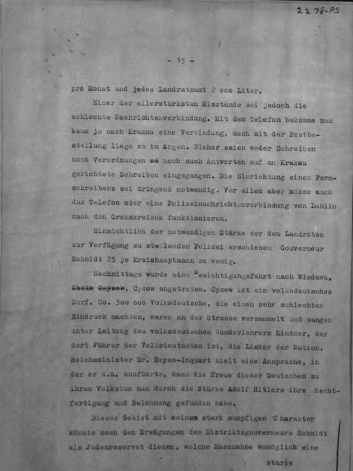 Page 15 du rapport de novembre 1941