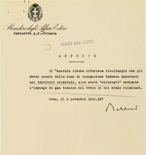 Reproductions couleur de la note du 4 novembre 1942