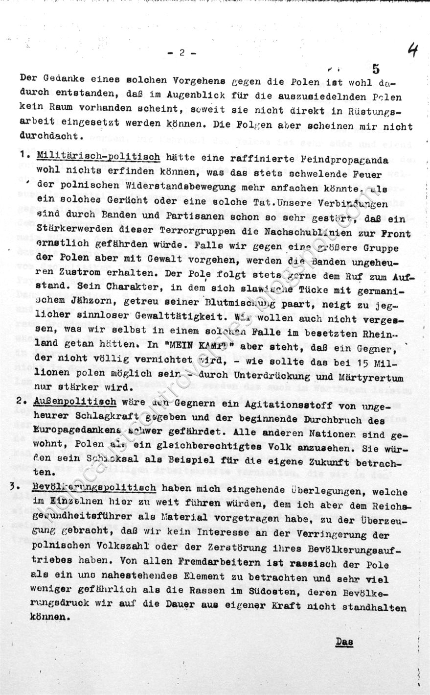 Fac-Simile: Hagen à Hitler le 7 décembre 1942, page 2