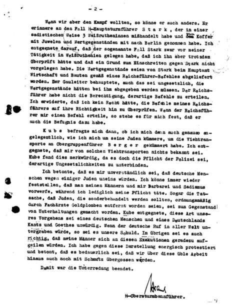 Scan page 2 du rapport de Strauch du 20/07/1943