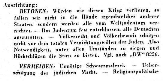 Deutscher Wochendienst 05/02/1943, directives