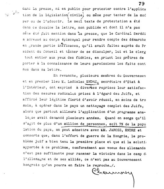 Scan page 3 de la dépêche de C. de Charmasse du 01/07/1944