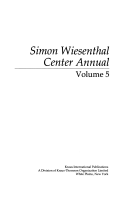 couverture Simon Wiesenthal Center Annual