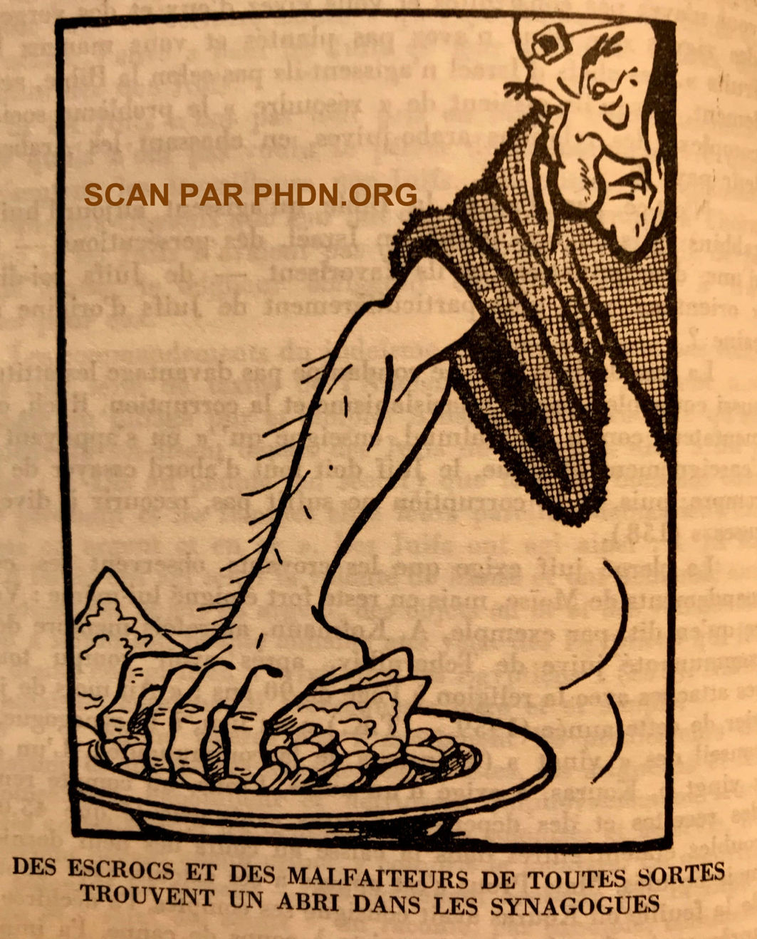 caricature antisémite escrocs des synagogues