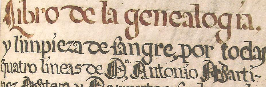 document espagnol mentionnant la Limpieza de Sangre