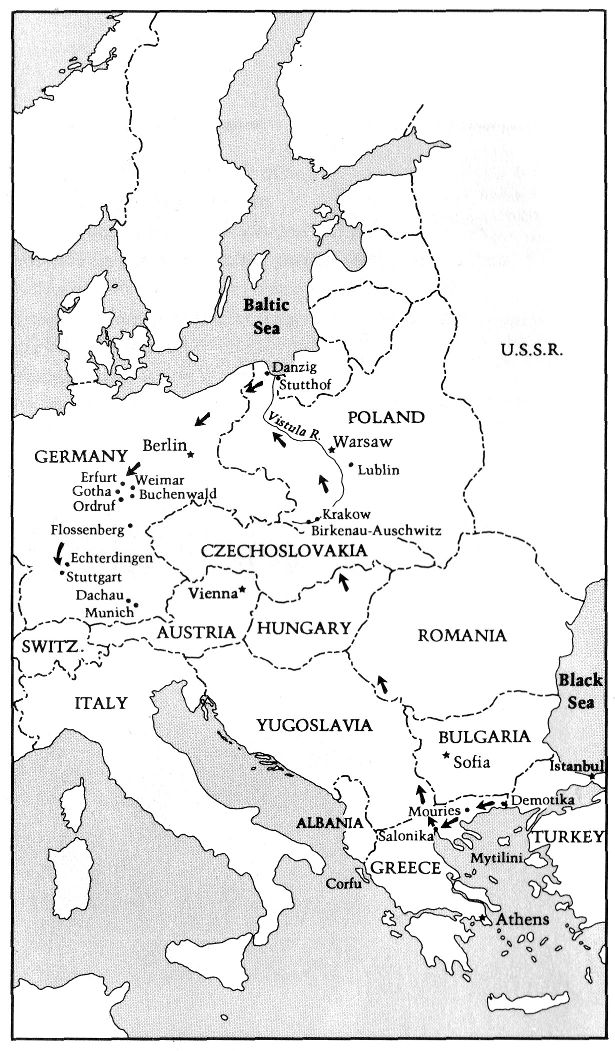 Carte du périple de Marco Nahon